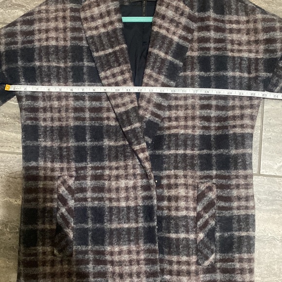 BCBG wool blend plaid peacoat - Picture 7 of 10